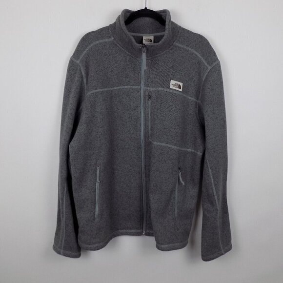 The North Face Gordon Lyons F/Z Sweater Jacket Size XL Heathered Gray - Picture 1 of 5